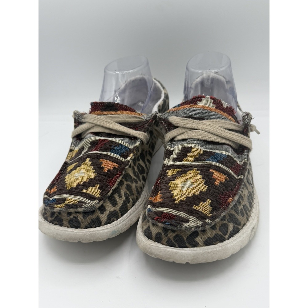 Gypsy Jazz Women's Leopard Southwest Tan Slip Ons Shoes Size 11